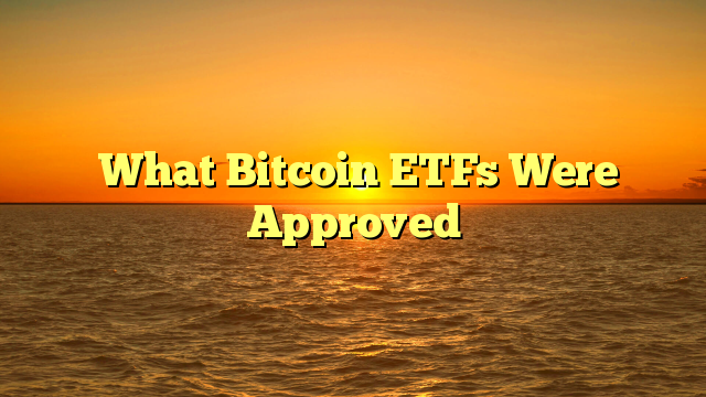  What Bitcoin ETFs Were Approved